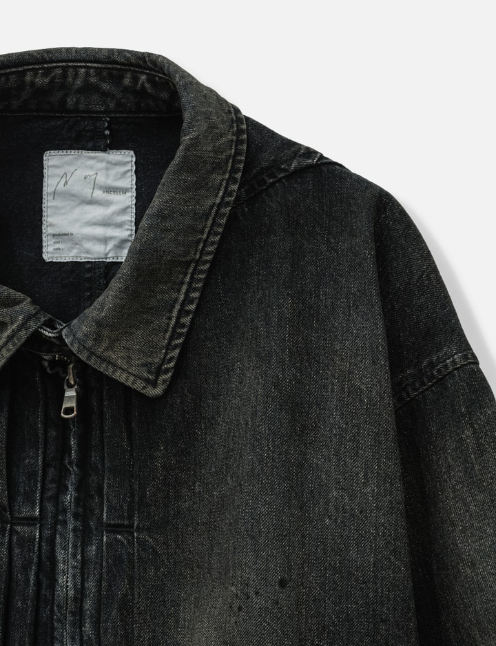 ANCELLM Aging Denim Tuck Jacket
