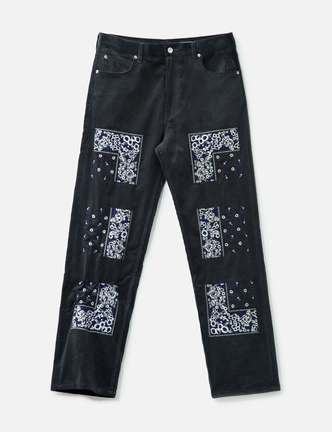 Bandana Embroidery Corduroy Pants view 7