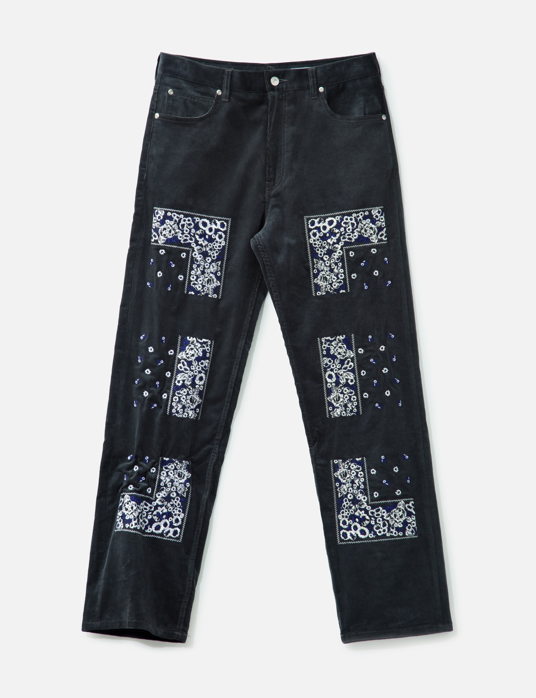 Bandana Embroidery Corduroy Pants view 16