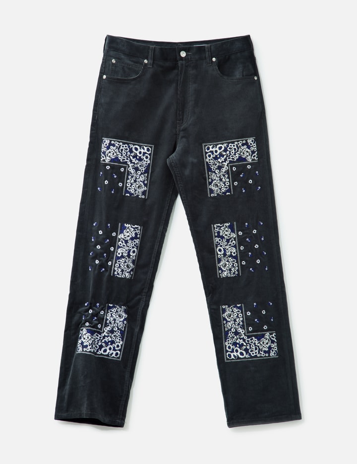 Bandana Embroidery Corduroy Pants Placeholder Image