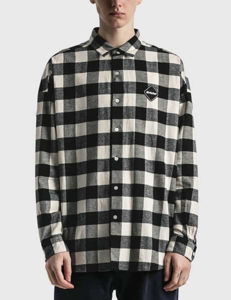 F.C. Real Bristol - Big Logo Flannel Baggy Shirt | HBX - Globally 