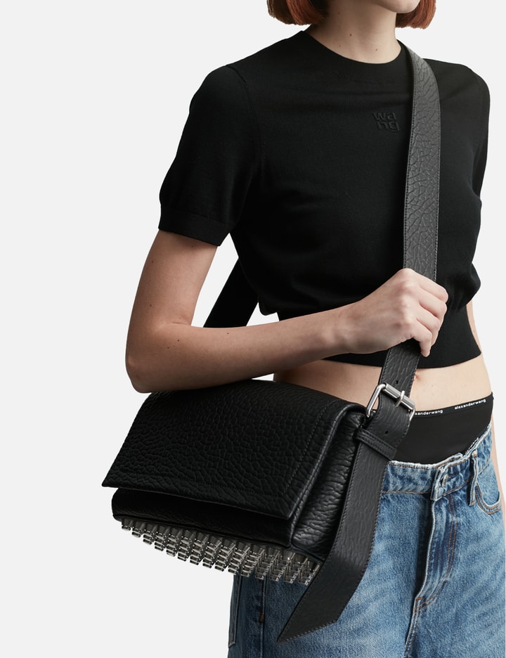 Alexander Wang Ricco Medium Flap Bag In Black