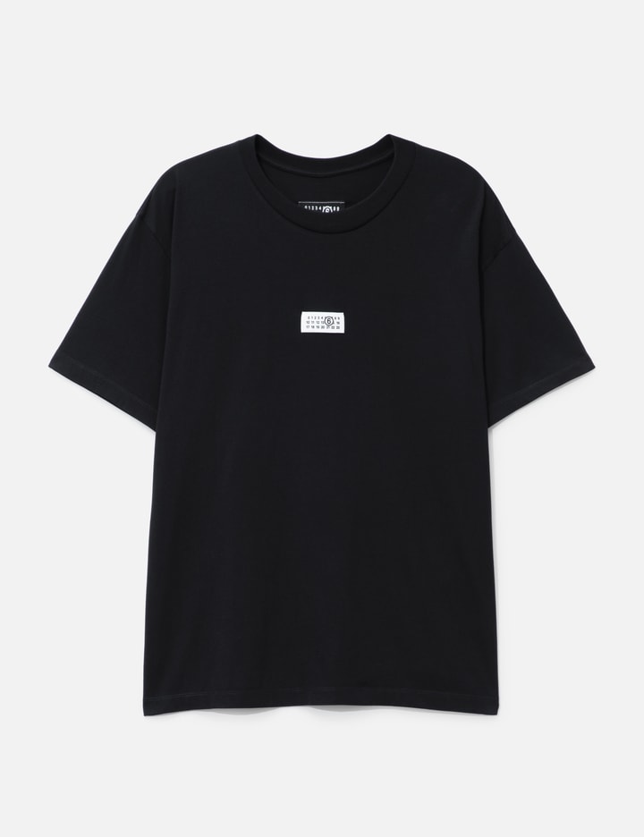 Mm6 Maison Margiela Numeric Patch Crewneck T-shirt In Black
