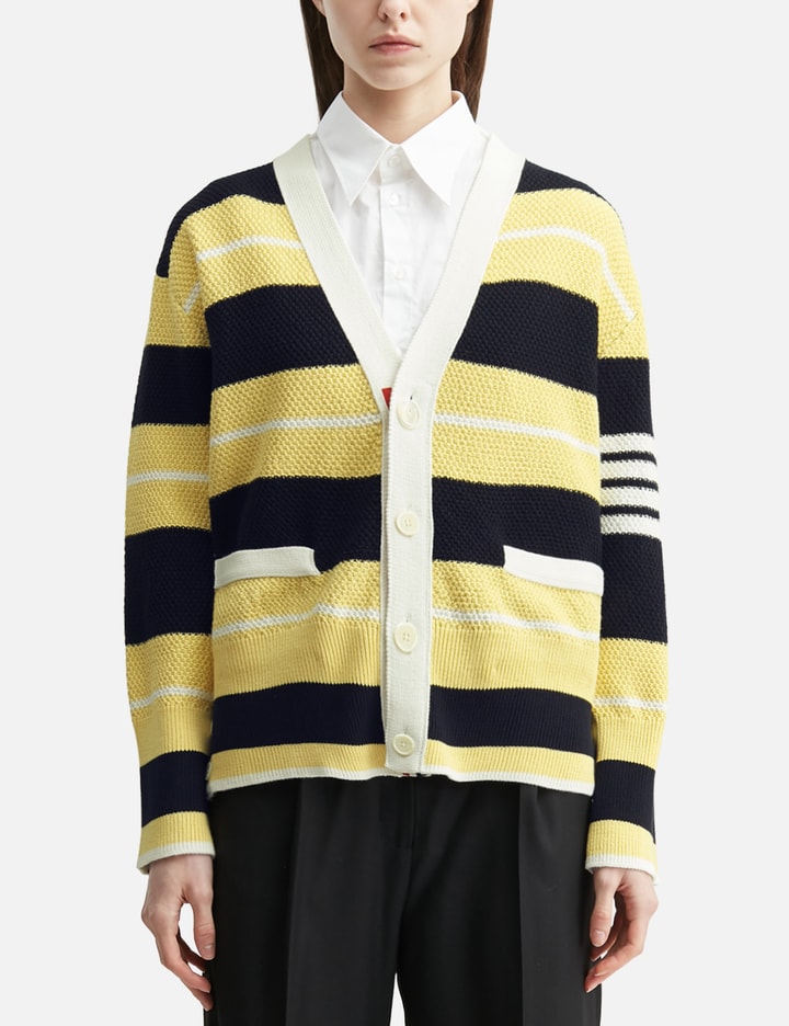 Thom Browne Seed Stitch 4-Bar Cardigan