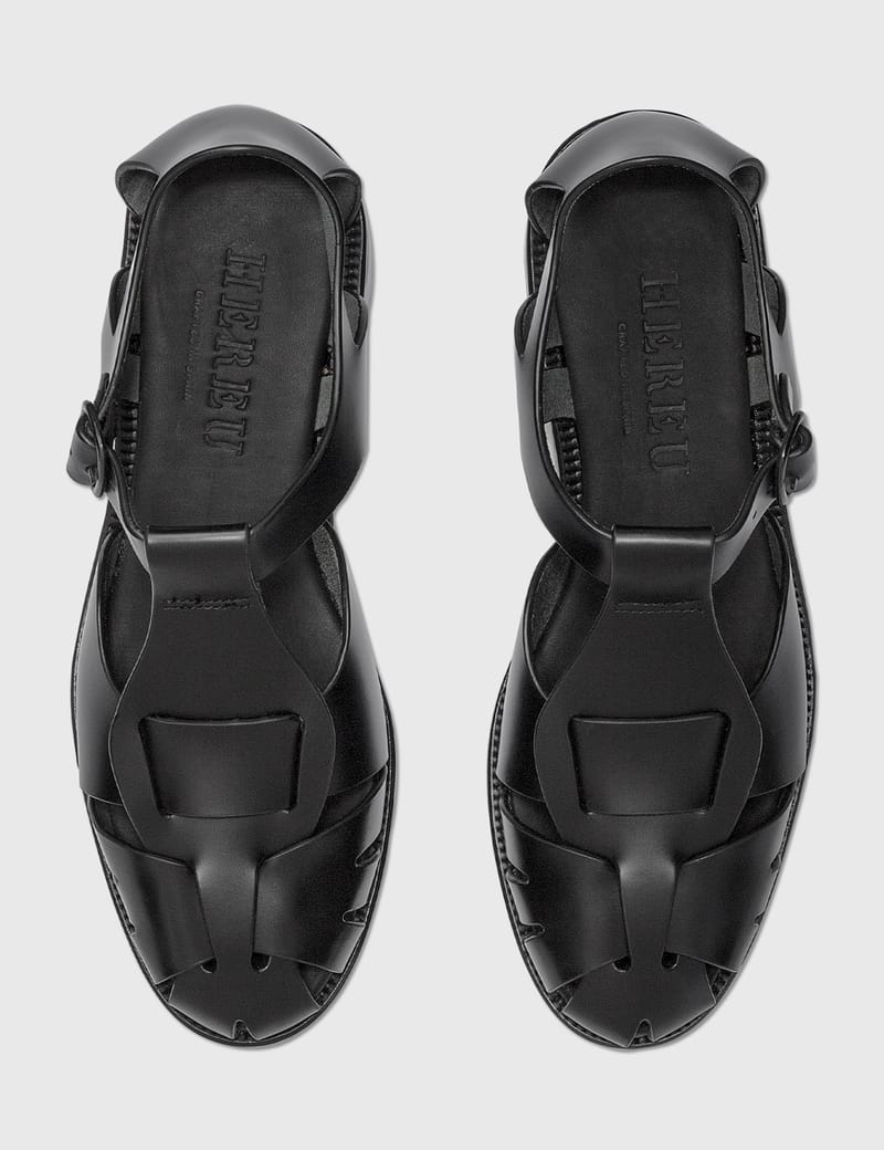 HEREU Black Pesca Sandals