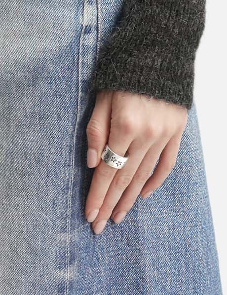 Long Diamond Star Ring view 19