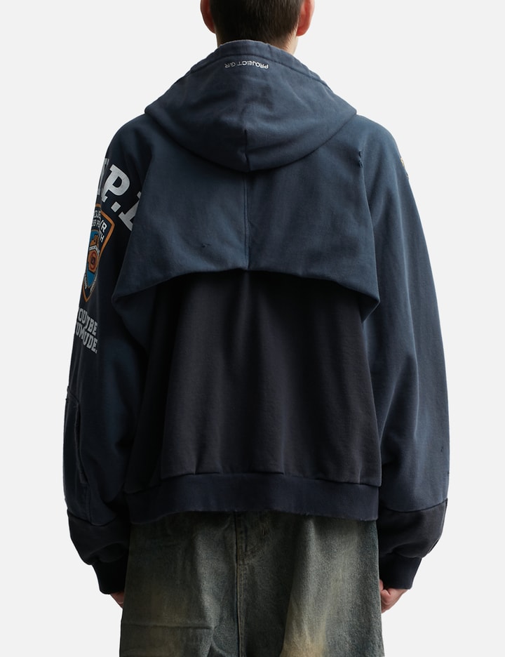 Reconstructed Folded Zip Hoodie Placeholder Image