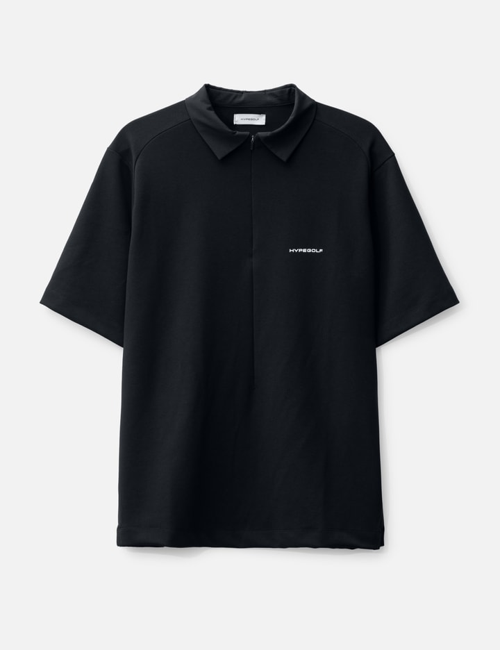 Hypegolf X Post Archive Faction (paf) Half-zip Polo In Black
