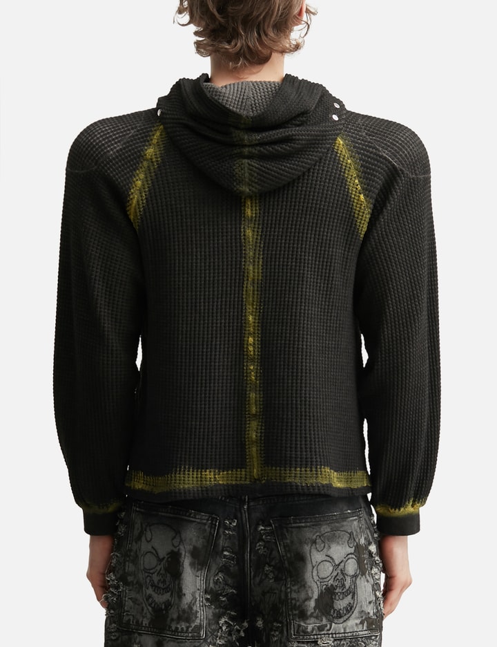 THUG CLUB Bulk Shoulder Painted Line Waffle Hoodie