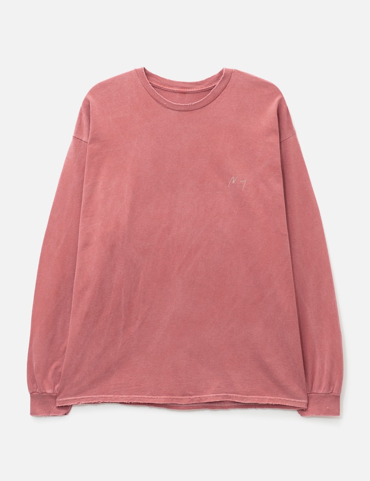 ANCELLM Embroidery Dyed LS T-Shirt