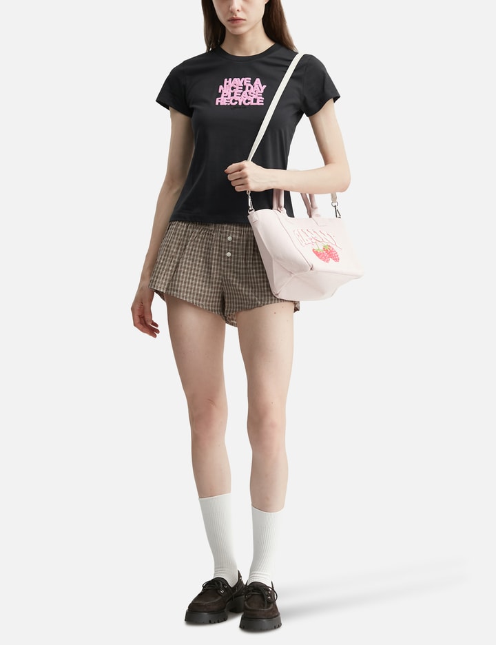 Ganni Daisy Duck Pink Printed Baby Fit T-Shirt