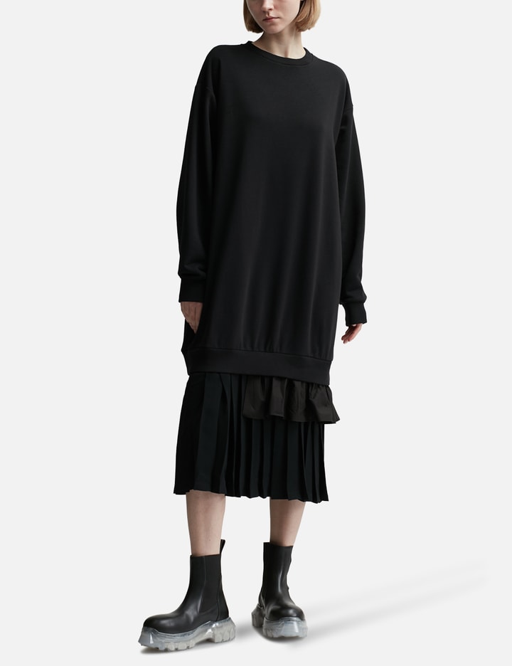 Shop Mm6 Maison Margiela Knitted Midi Dress In Black