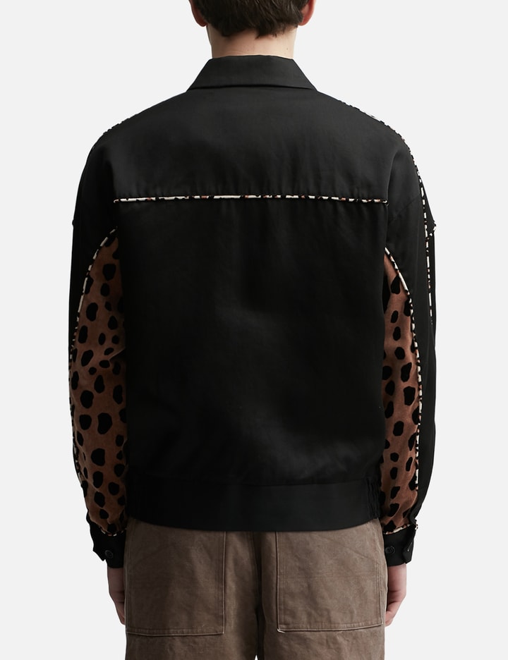 Shop Wacko Maria Leopard Western Jacket In Black