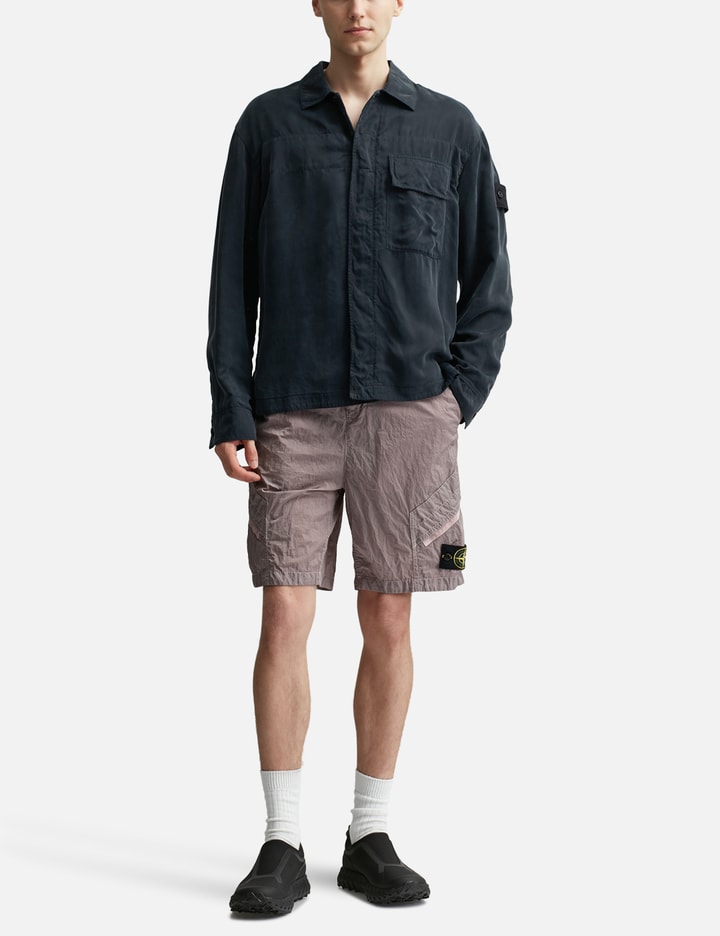 Shop Stone Island Ghost Piece Overshirt In Blue