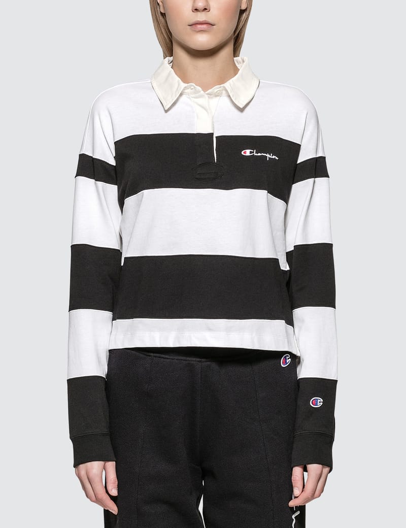 champion long sleeve polo shirt