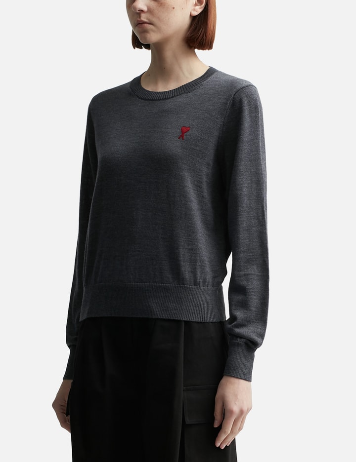 AMI ALEXANDRE MATTIUSSI RED AMI DE COEUR CREW NECK SWEATER