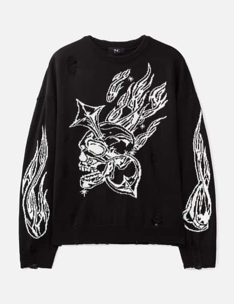 Chrome Skull Knit Sweater view 6