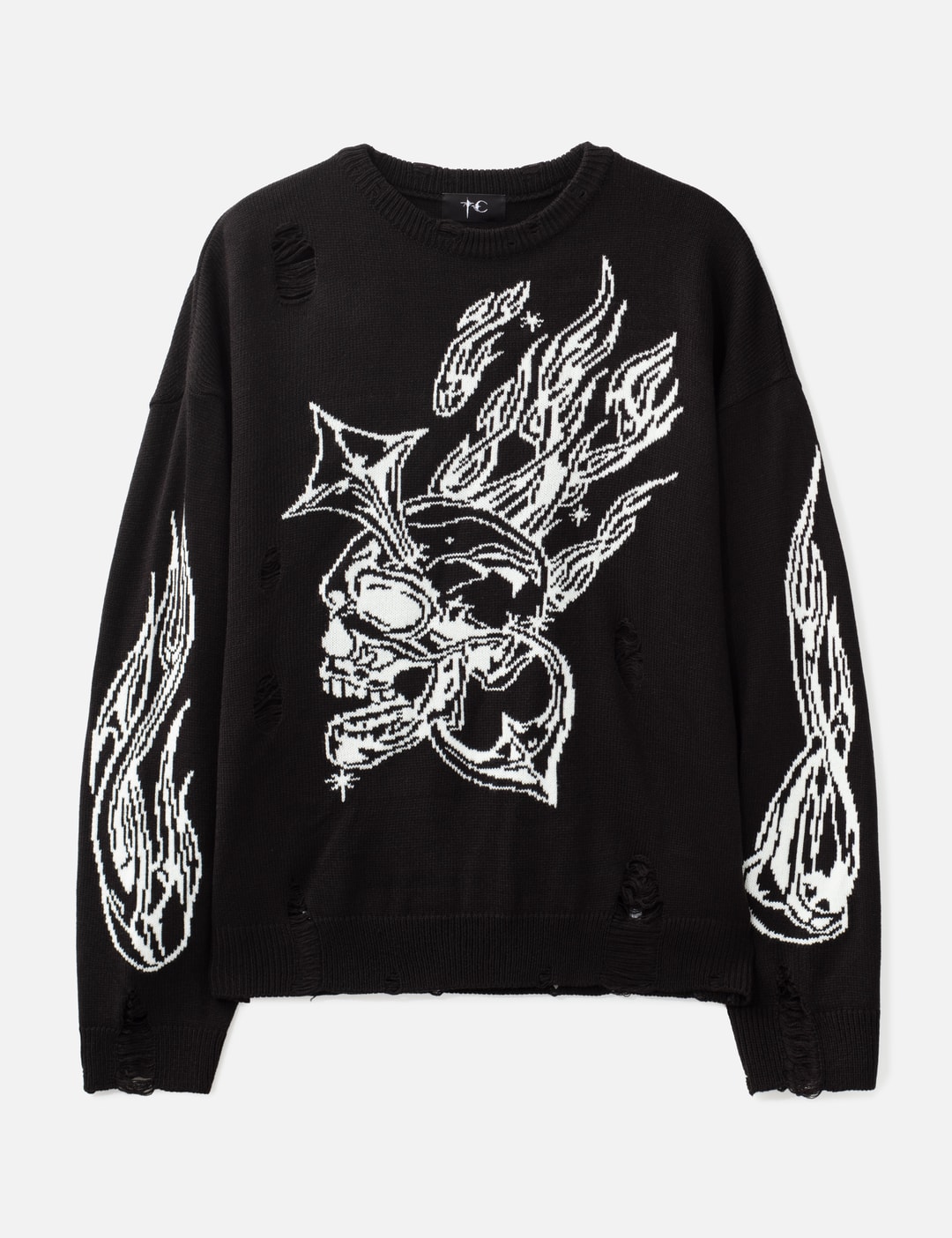 Chrome Skull Knit Sweater