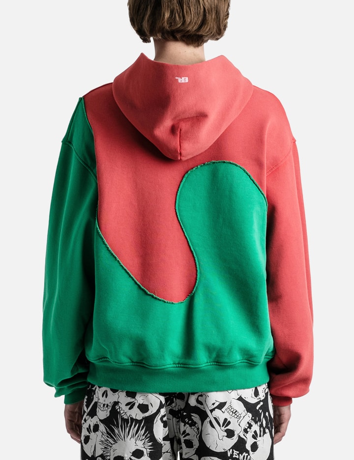 ERL Swirl Fleece Hoodie Red Green