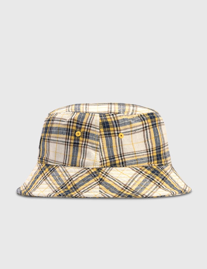 Stussy - Madras Plaid Big Logo Bucket 