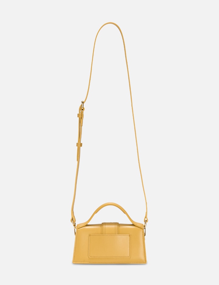 Jacquemus Le Bambino Top Handle Flap Bag Leather In Yellow
