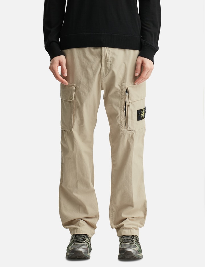 Canvas Weave Cotton Cargo Trousers Placeholder Image