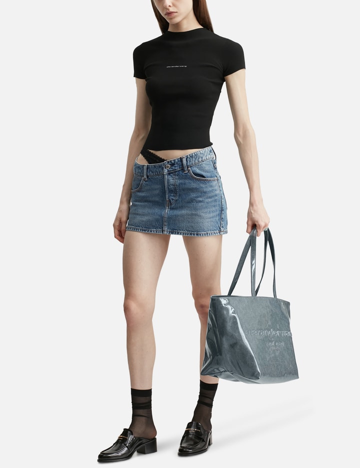 알렉산더왕 Lacquered Denim Punch Large Tote