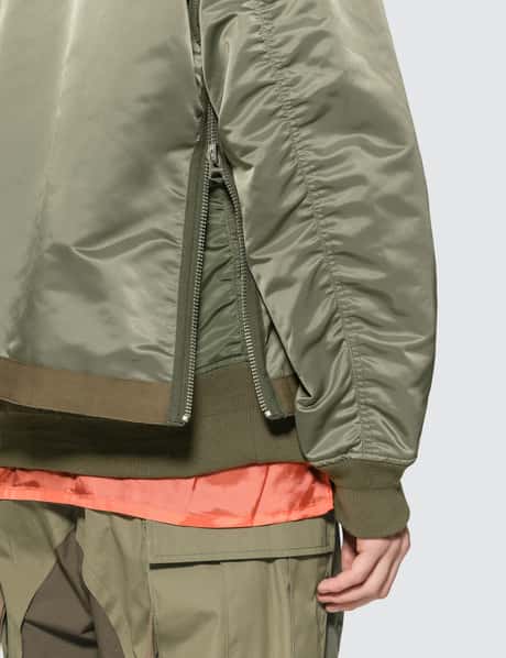 Sacai - Fabric Combo MA-1 Blouson | HBX