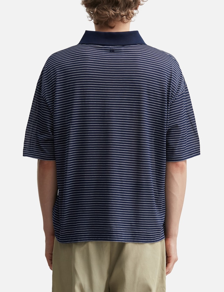 Ami Cotton Striped Ami De Coeur Polo