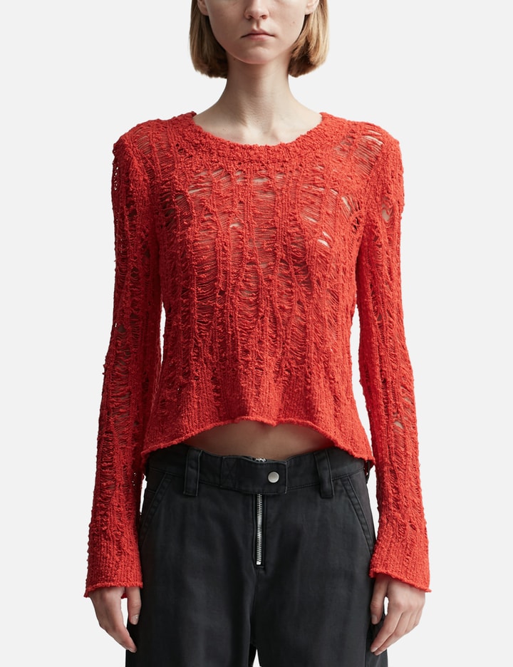 Shop Acne Studios Loose Knit Sweater In Red