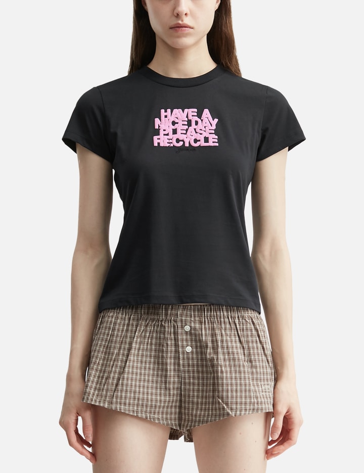 Ganni Daisy Duck Pink Printed Baby Fit T-Shirt