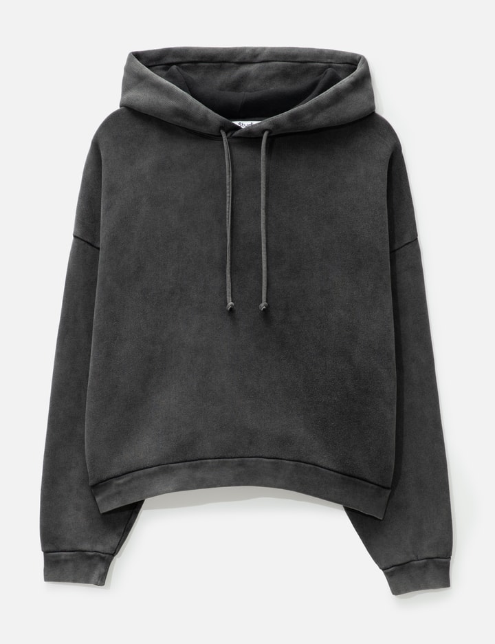 Shop Acne Studios Hooded Swaeter Logo Patch In Black