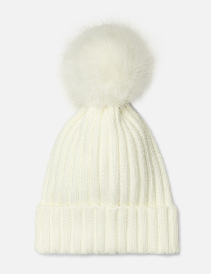 WHITE WOOL BEANIE WITH POM POM Placeholder Image