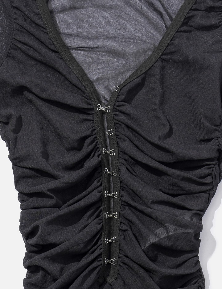 Acne Studios Hook-fastening Ruched Blouse In Black