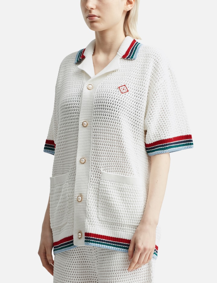 Sporty Faux Crochet Shirt Placeholder Image