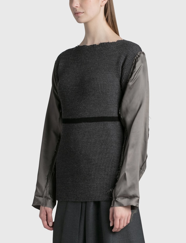 Raw Neckline Wool Sweater Placeholder Image