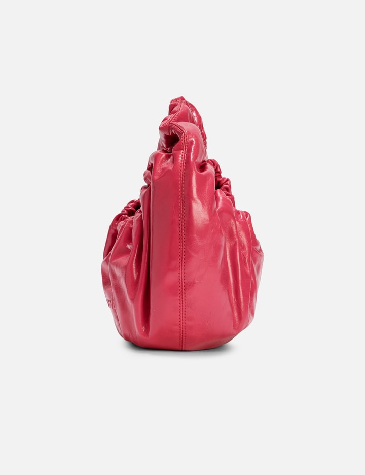Shop Alexander Wang Crescent Small Handle Bag In Crackle Patent Leather With Logo In Red