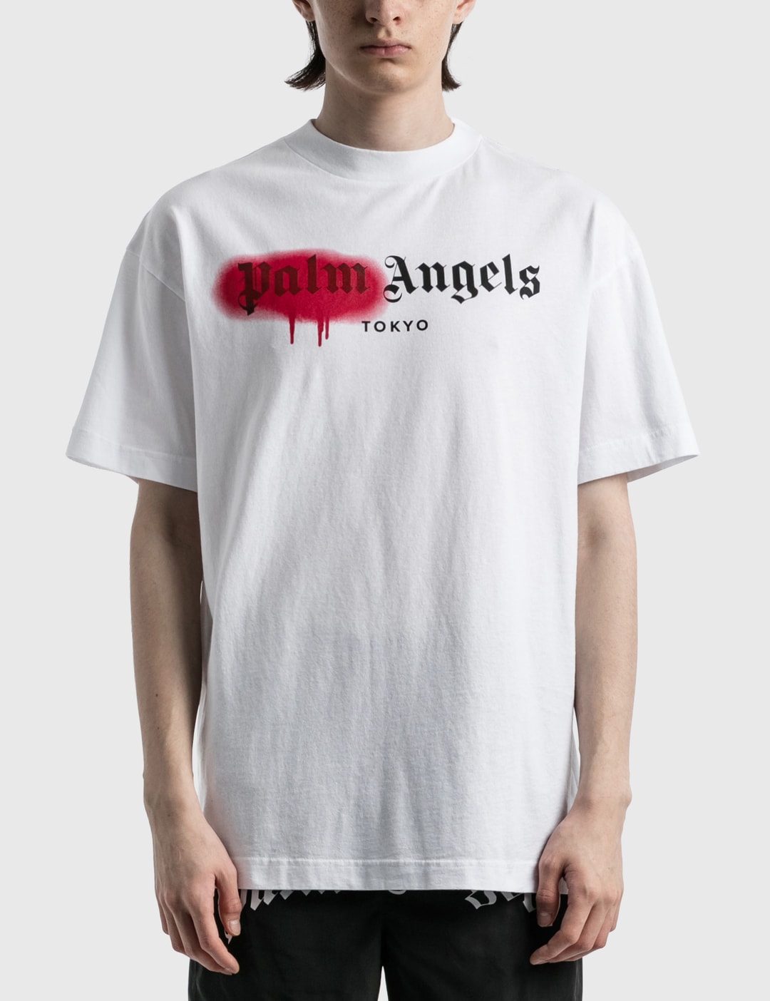 Palm Angels Long Sleeve Classic Logo T-Shirt Red/White for Men