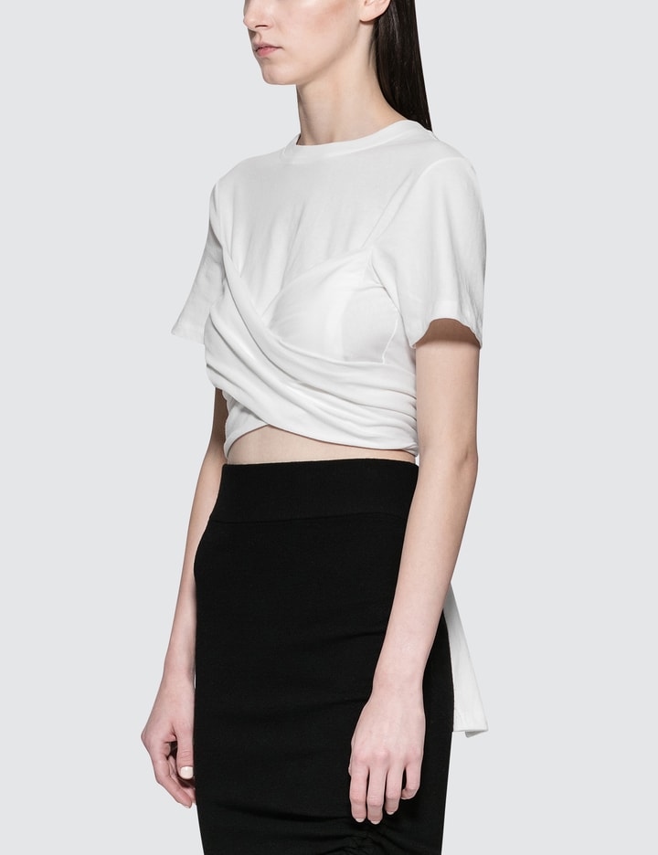 High Twist Draped Cropped T-shirt Placeholder Image