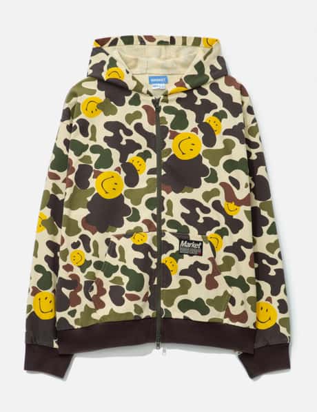 Market SMILEY CAMO ZIP JACKET