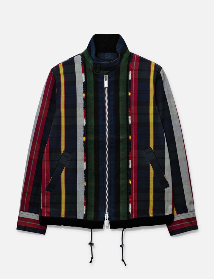 Sacai Stripe Patch Jacket In Multicolor