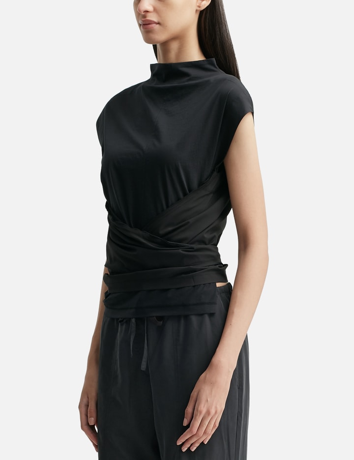 Anggae Triangle Wrap T-shirt In Black