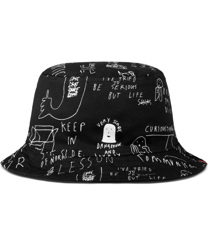Black Bucket of Sketch Bucket Hat Placeholder Image