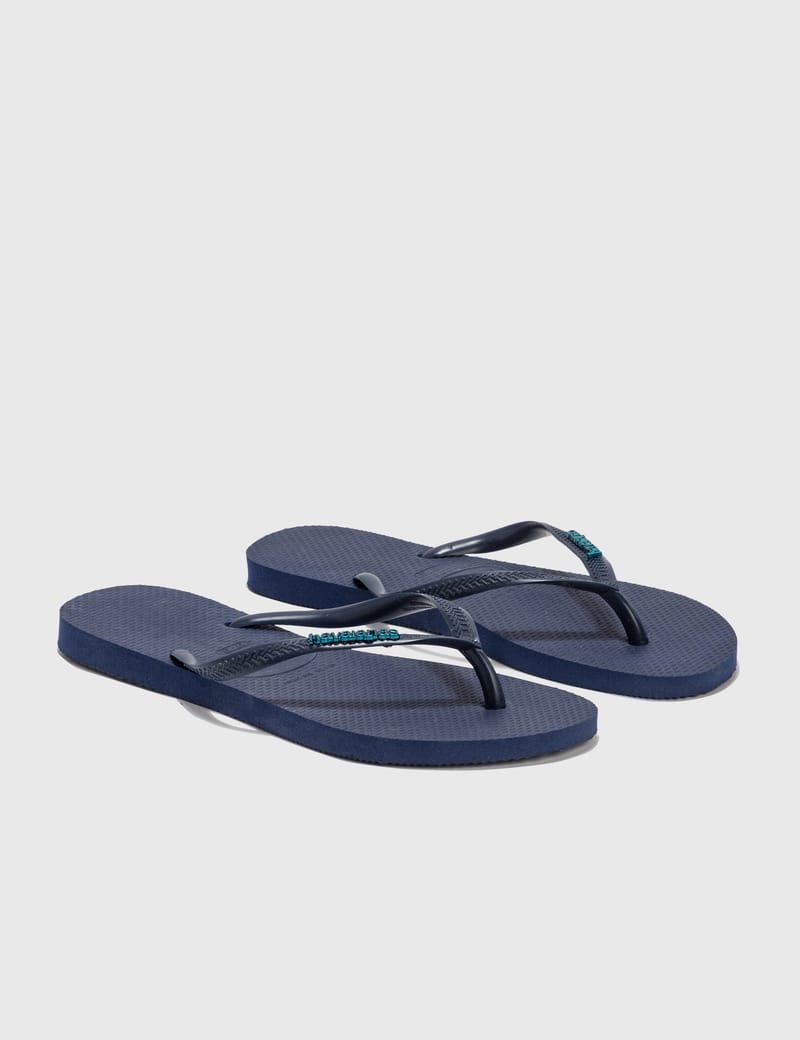 havaianas slim metallic logo