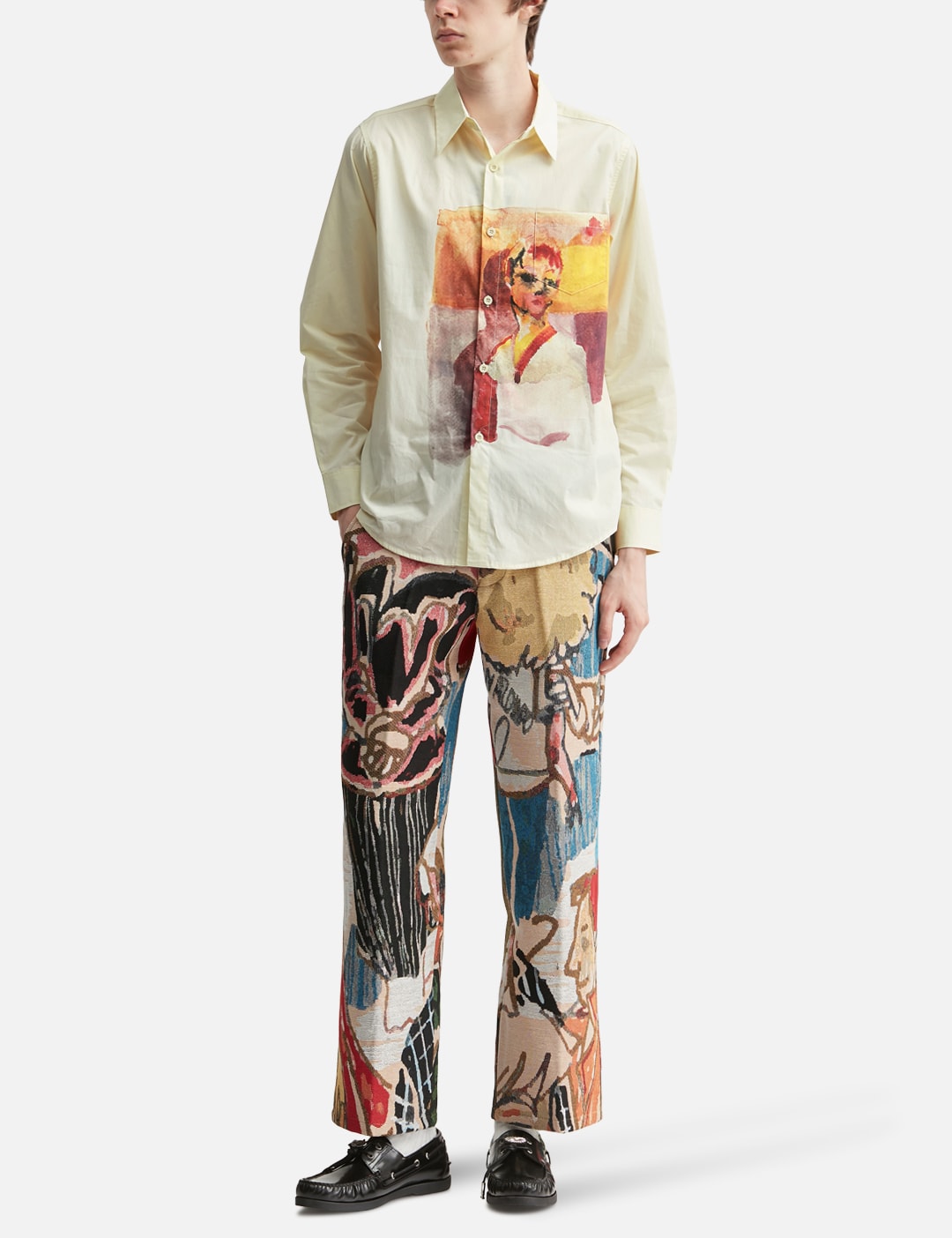 Girl Painting Button Up Shirt view 20