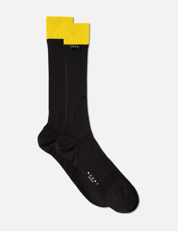 Marni Cotton Socks With Contrast Cuffs