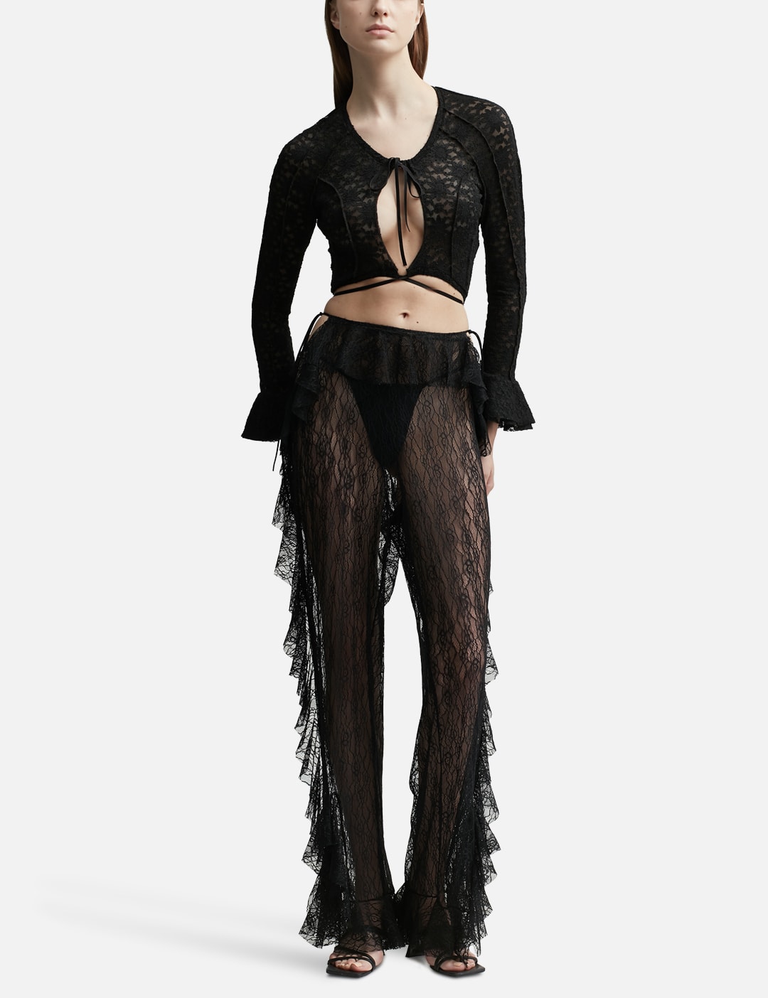 Mermaid Lace Ruffled Pants view 12