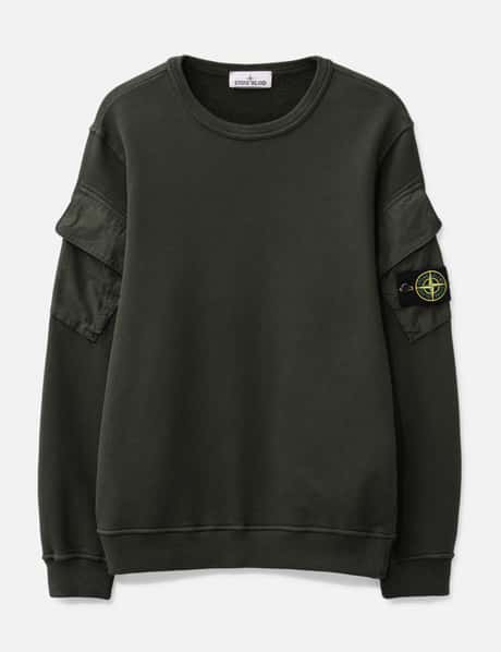 스톤 아일랜드 Brushed Organic Cotton Fleece Sweatshirt