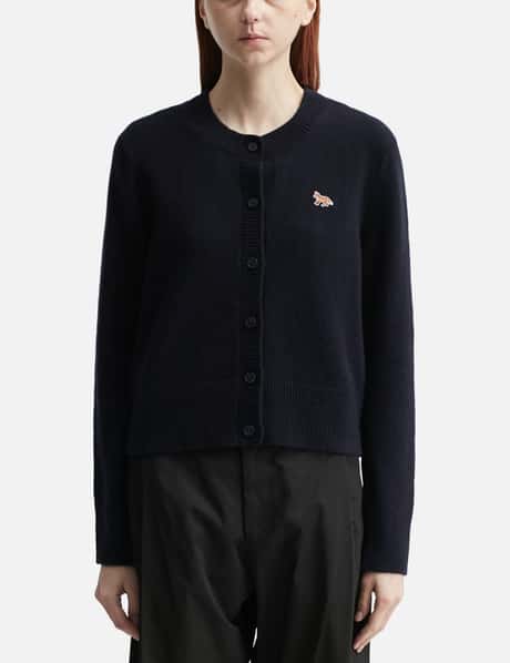 Maison Kitsuné Baby Fox Lambswool Fitted Cardigan