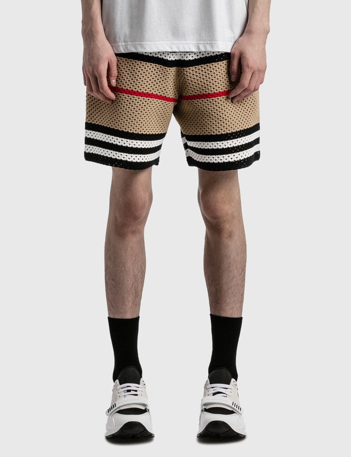 Icon Stripe Pointelle Knit Shorts Placeholder Image